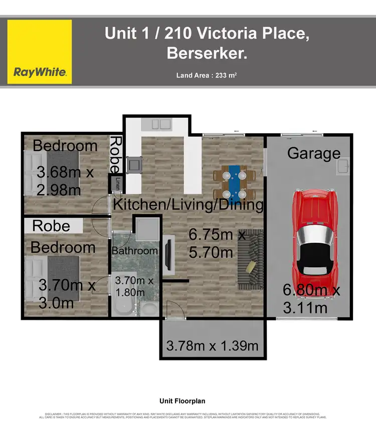 Floorplan of Homely house listing, 1/210 Victoria Place, Berserker QLD 4701
