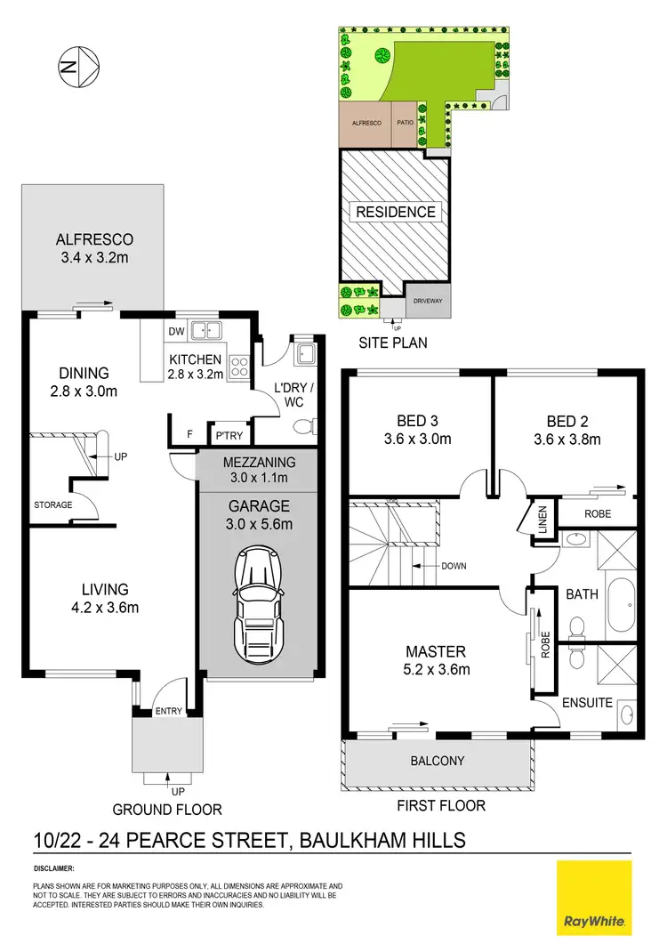 Floorplan of Homely townhouse listing, 10/22-24 Pearce Street, Baulkham Hills NSW 2153