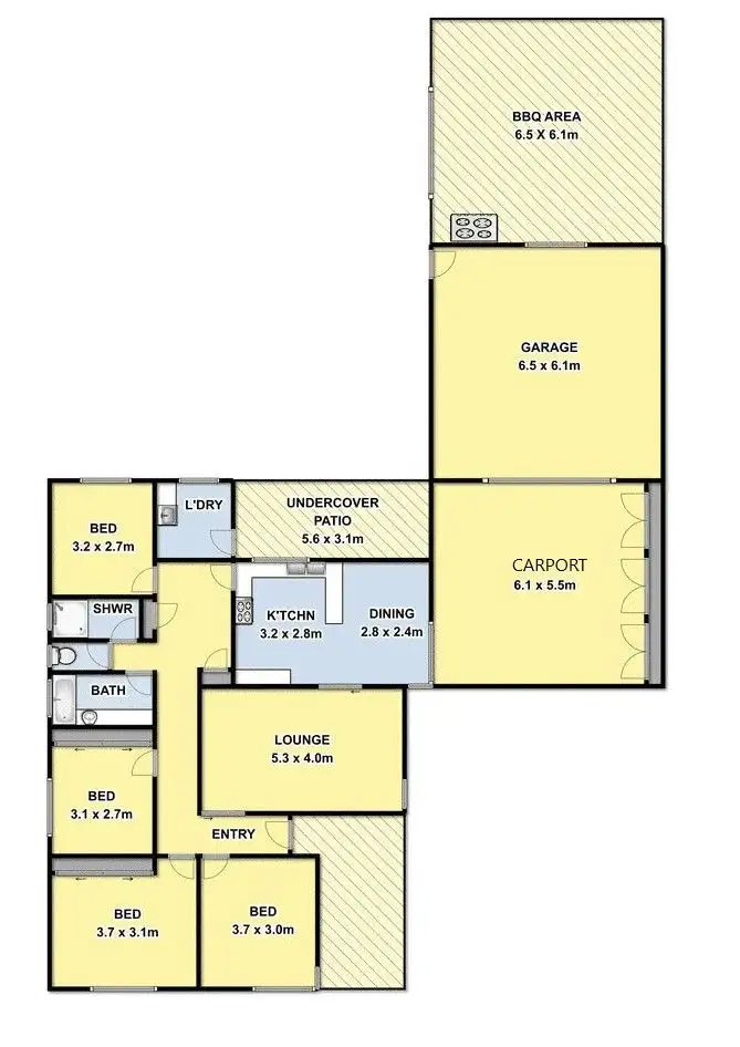 Floorplan of Homely house listing, 6 Tamala Avenue, Marshall VIC 3216