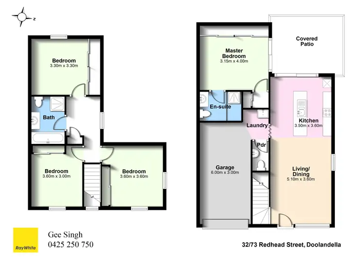 Floorplan of Homely townhouse listing, 32/73 Redhead Street, Doolandella QLD 4077