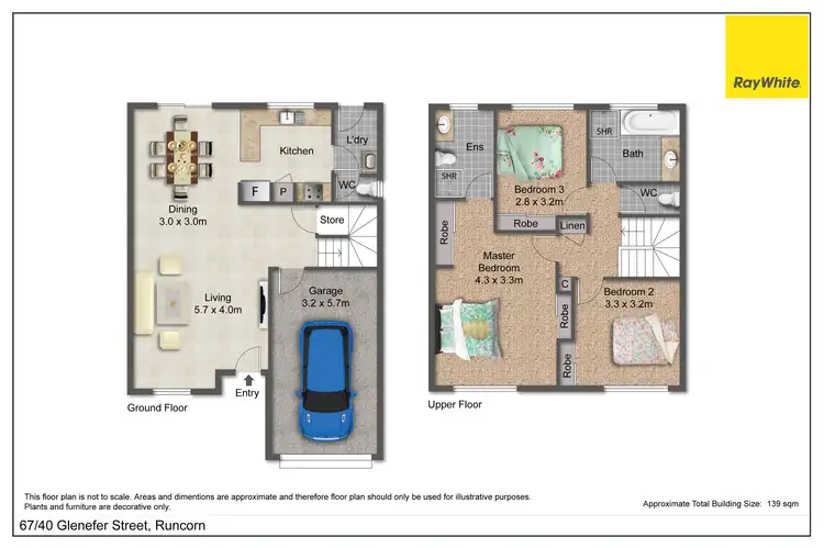 Floorplan of Homely townhouse listing, 67/40 Glenefer Street, Runcorn QLD 4113