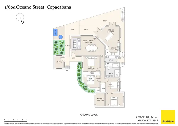 Floorplan of Homely townhouse listing, 1/60A Oceano Street, Copacabana NSW 2251