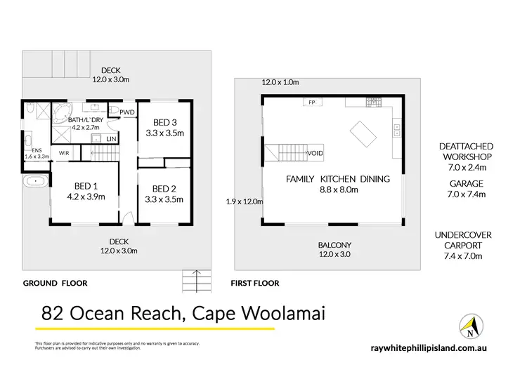 Floorplan of Homely house listing, 82 Ocean Reach, Cape Woolamai VIC 3925