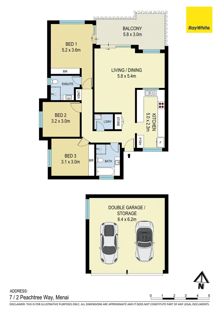 Floorplan of Homely unit listing, 7/2 Peachtree Way, Menai NSW 2234