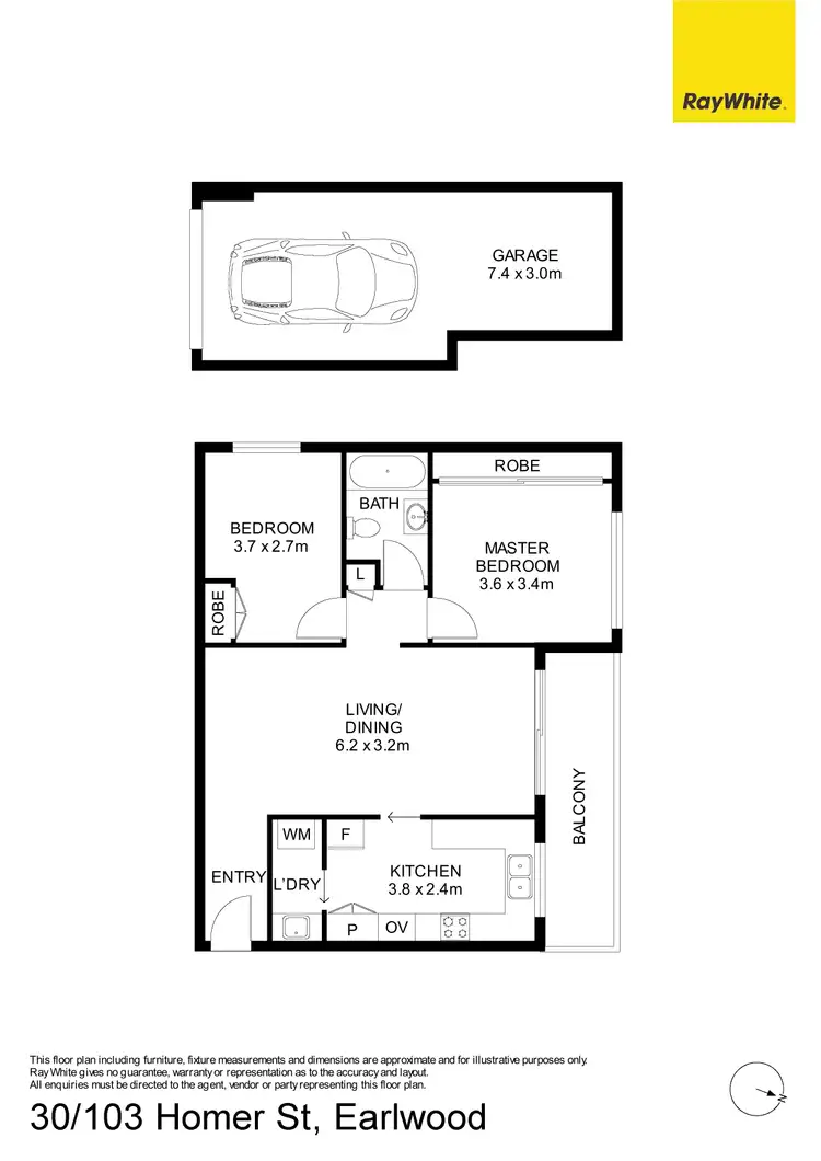 Floorplan of Homely apartment listing, 30/103 Homer Street, Earlwood NSW 2206