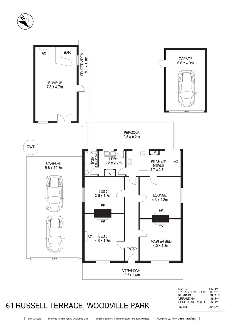 Floorplan of Homely house listing, 61 Russell Terrace, Woodville Park SA 5011