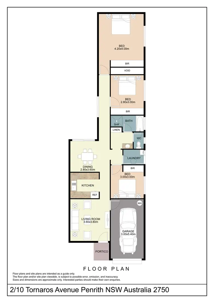 Floorplan of Homely semi-detached listing, 2/10 Tornaros Avenue, Penrith NSW 2750