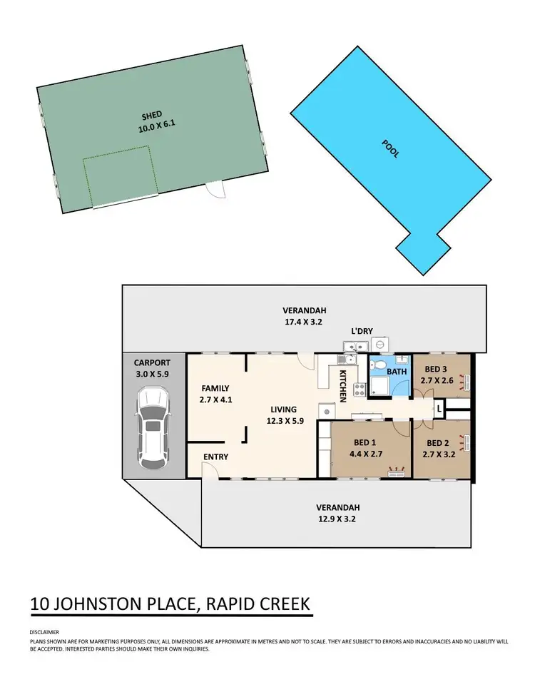 Floorplan of Homely house listing, 10 Johnston Place, Rapid Creek NT 810