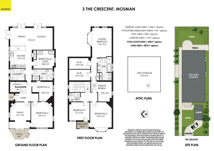 Floorplan of Homely house listing, 3 The Crescent, Mosman NSW 2088