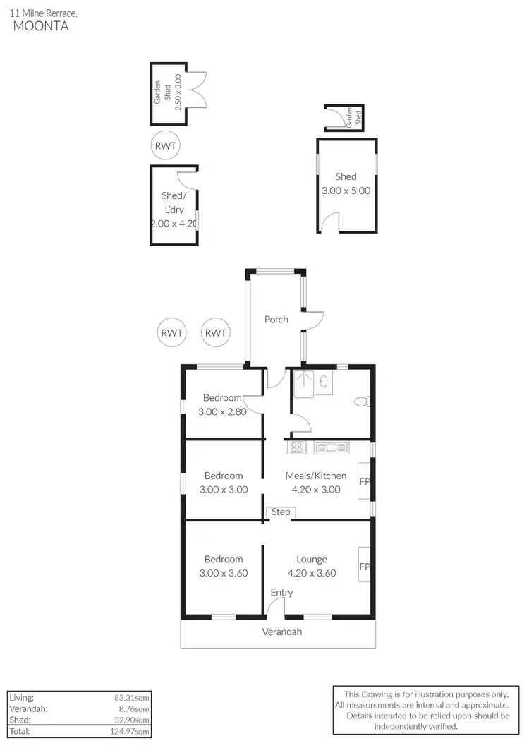 Floorplan of Homely house listing, 11 Milne Terrace, Moonta SA 5558