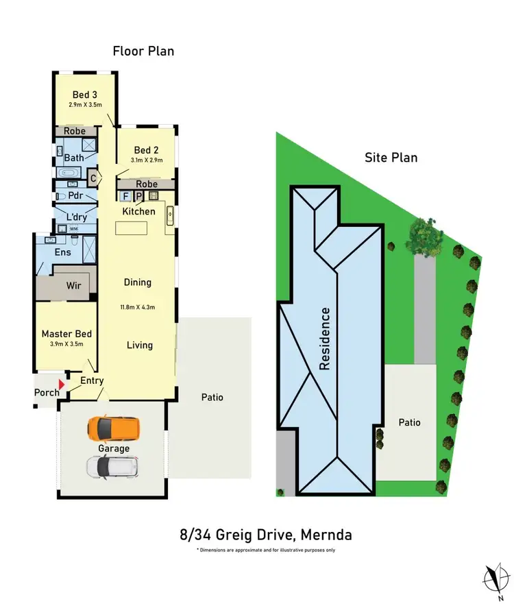 Floorplan of Homely unit listing, 8/34 Greig Drive, Mernda VIC 3754