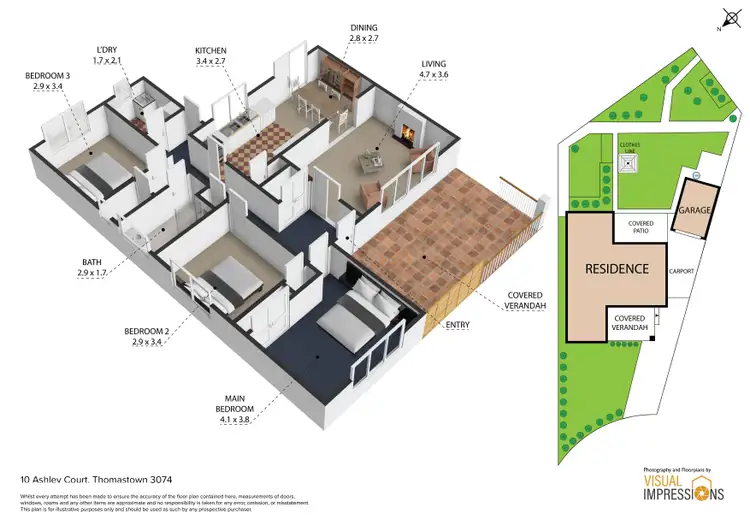 Floorplan of Homely house listing, 10 Ashley Court, Thomastown VIC 3074