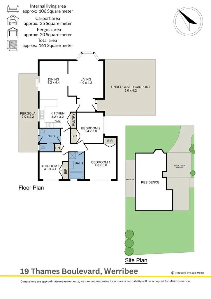 Floorplan of Homely house listing, 19 Thames Boulevard, Werribee VIC 3030