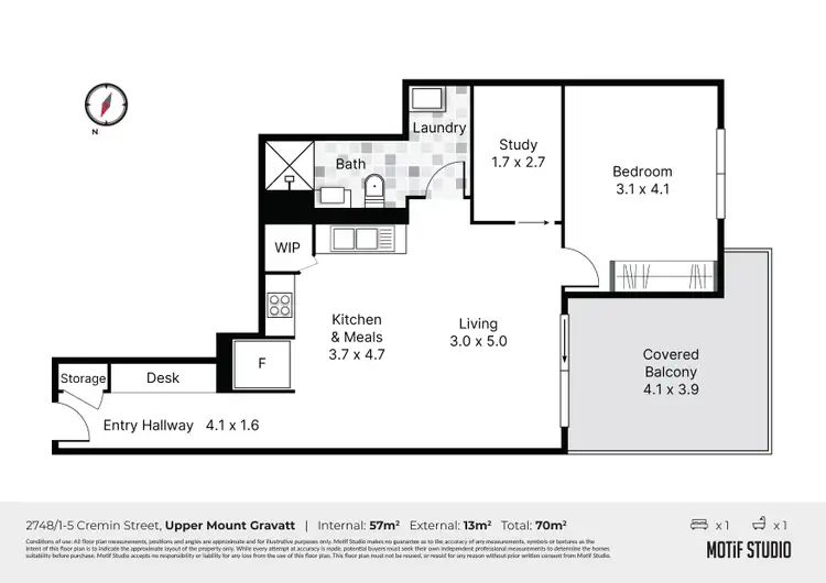 Floorplan of Homely apartment listing, 2748/1-5 CREMIN Street, Upper Mount Gravatt QLD 4122