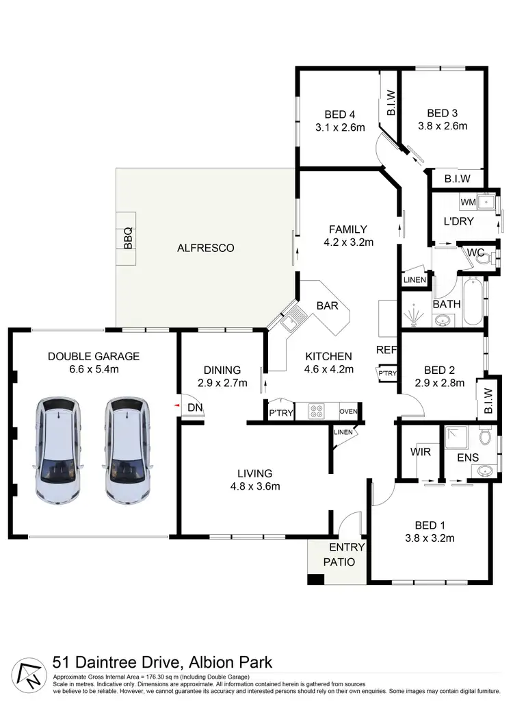 Floorplan of Homely house listing, 51 Daintree Drive, Albion Park NSW 2527