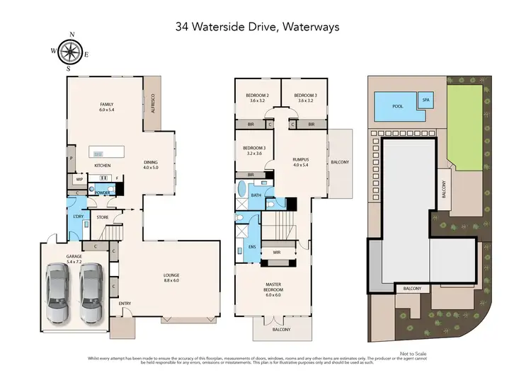 Floorplan of Homely house listing, 34 Waterside Drive, Waterways VIC 3195