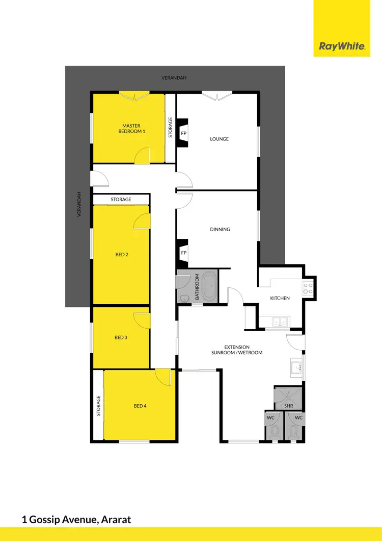 Floorplan of Homely house listing, 1 Gossip Avenue, Ararat VIC 3377