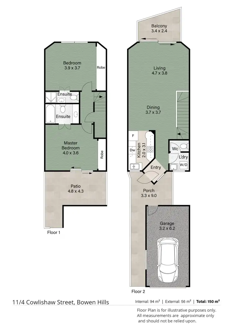 Floorplan of Homely townhouse listing, 11/4 Cowlishaw Street, Bowen Hills QLD 4006