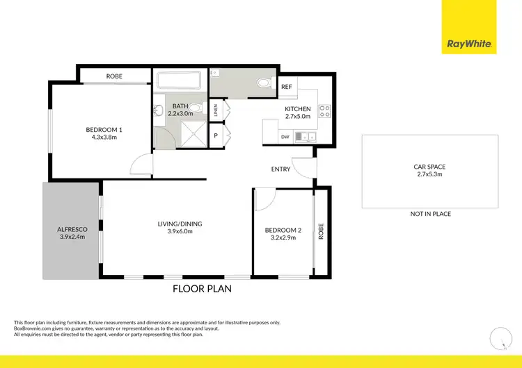 Floorplan of Homely apartment listing, 1/43-45 Roseberry Street, Manly Vale NSW 2093