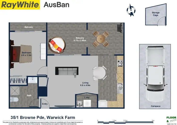 Floorplan of Homely apartment listing, 35/1 Browne Parade, Warwick Farm NSW 2170