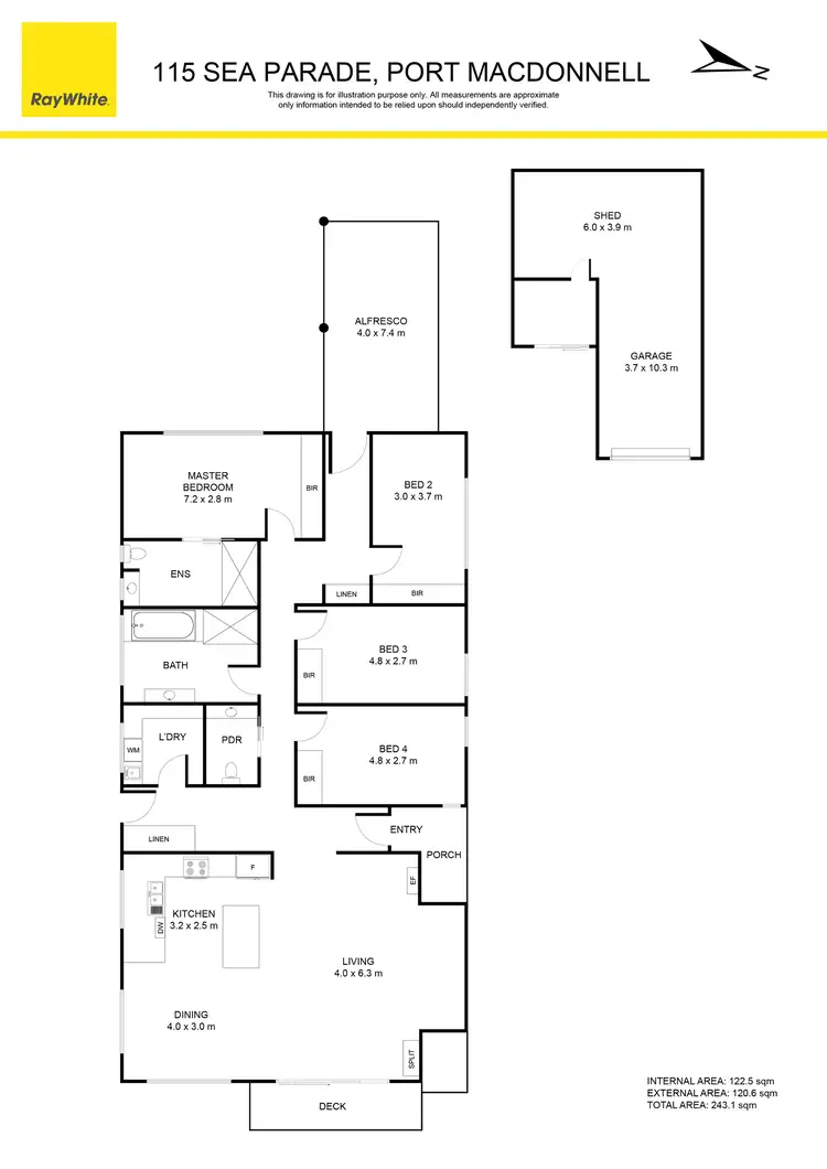 Floorplan of Homely house listing, 115 Sea Parade, Port Macdonnell SA 5291