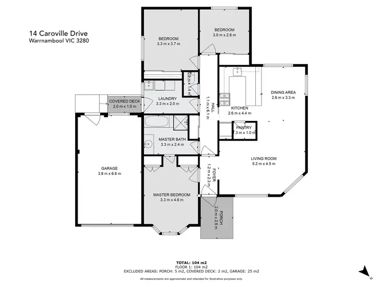 Floorplan of Homely house listing, 14 Caroville Drive, Warrnambool VIC 3280