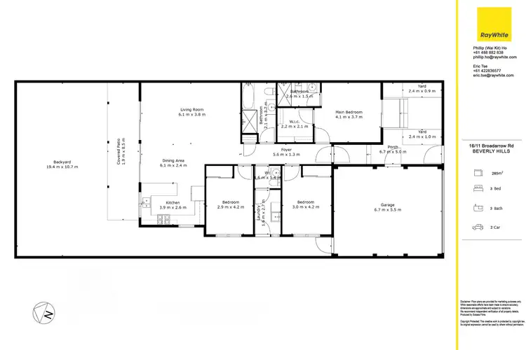 Floorplan of Homely villa listing, 16/11 Broadarrow Road, Beverly Hills NSW 2209