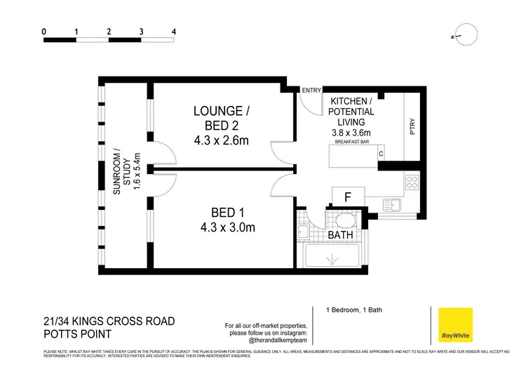 Floorplan of Homely apartment listing, 21/34 Kings Cross Road, Potts Point NSW 2011