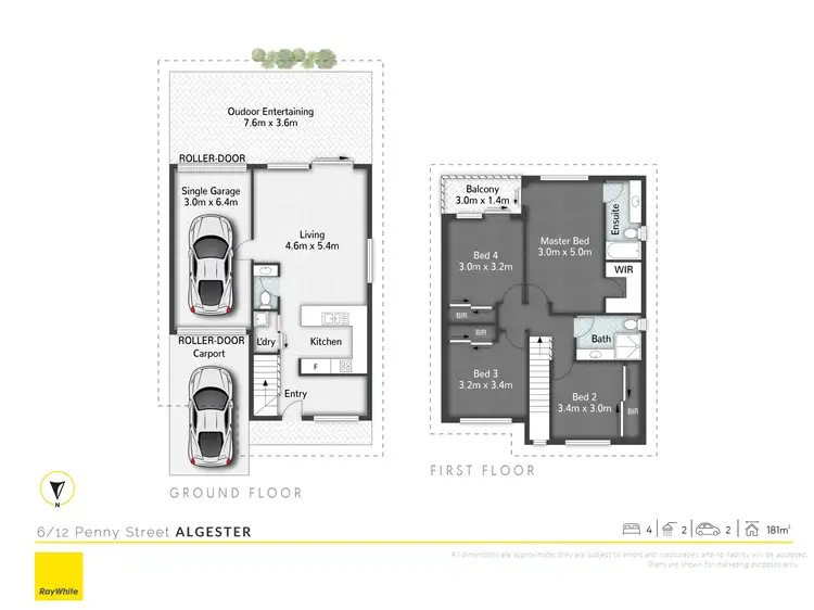 Floorplan of Homely townhouse listing, 6/12 Penny Street, Algester QLD 4115