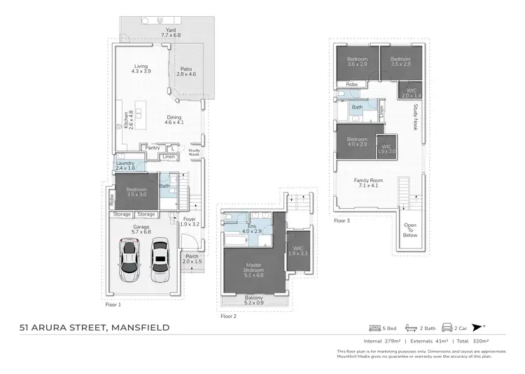 Floorplan of Homely house listing, 51 Arura Street, Mansfield QLD 4122