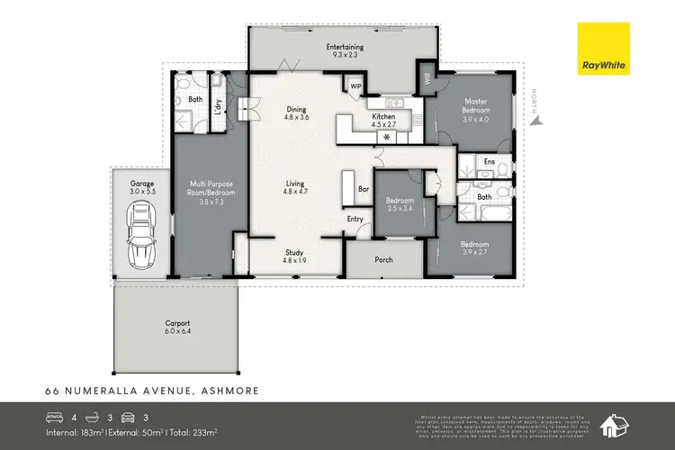 Floorplan of Homely house listing, 66 Numeralla Avenue, Ashmore QLD 4214