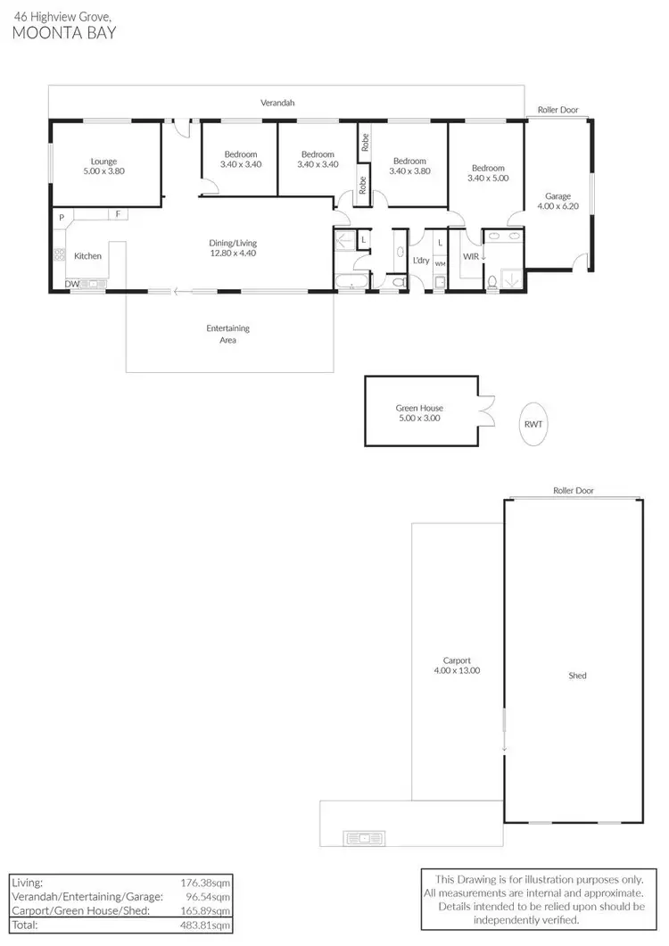 Floorplan of Homely house listing, 46 Highview Grove, Moonta Bay SA 5558