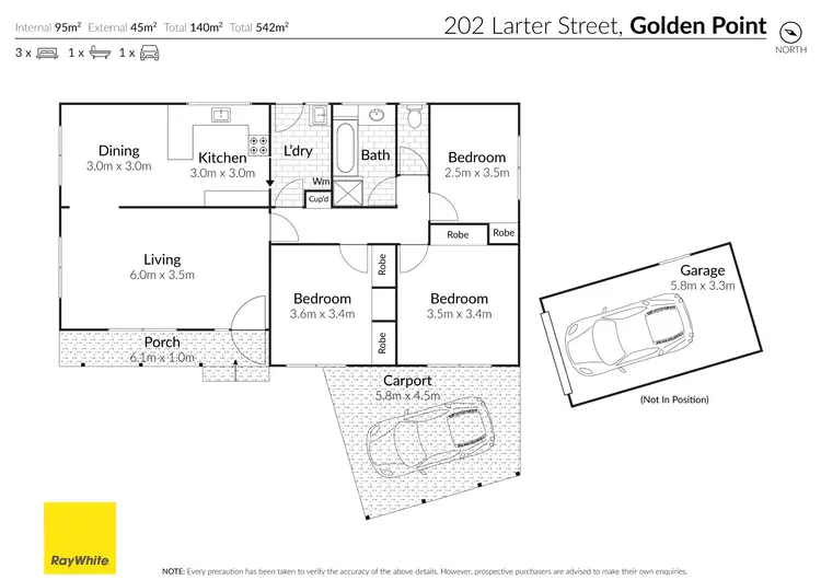 Floorplan of Homely house listing, 202 Larter Street, Golden Point VIC 3350