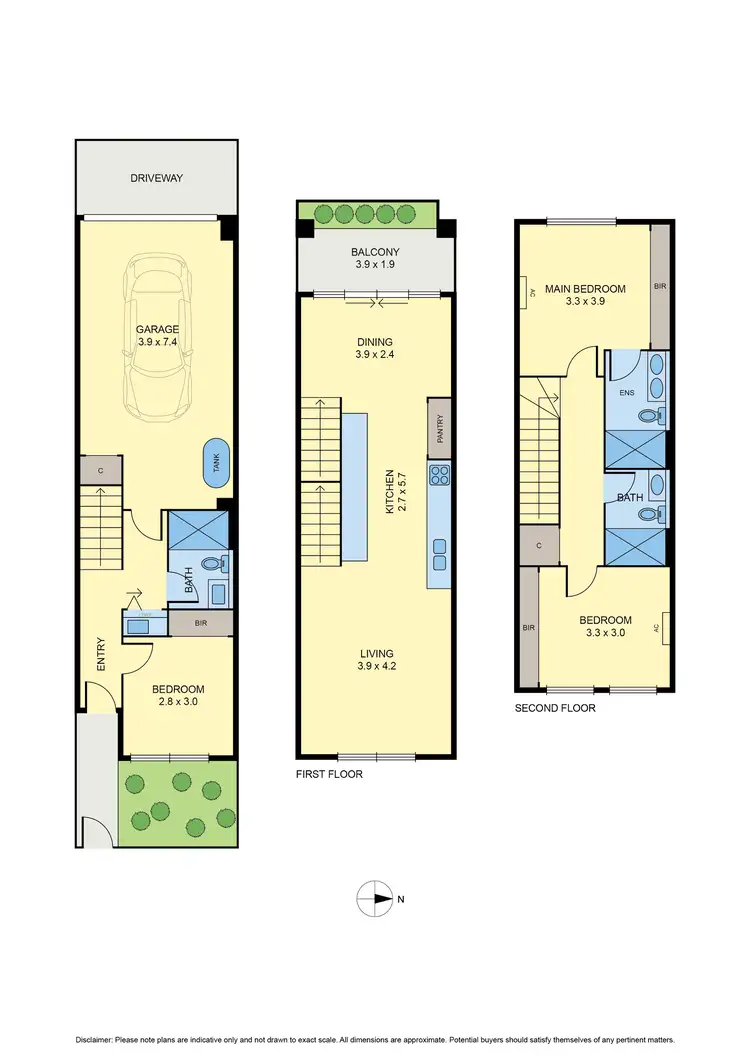 Floorplan of Homely townhouse listing, 20A Hardy Street, Brunswick VIC 3056