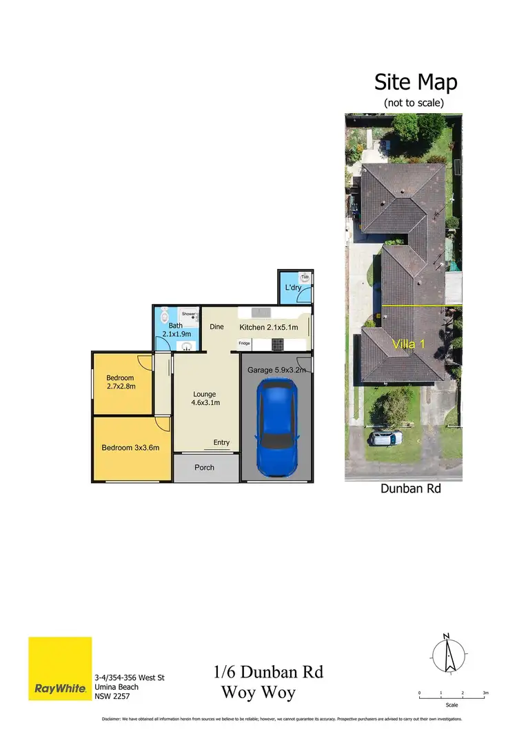 Floorplan of Homely villa listing, 1/6 Dunban Road, Woy Woy NSW 2256