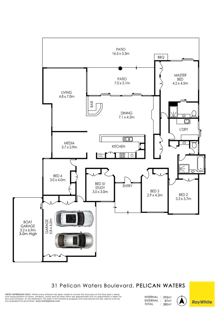 Floorplan of Homely house listing, 31 Pelican Waters Boulevard, Pelican Waters QLD 4551