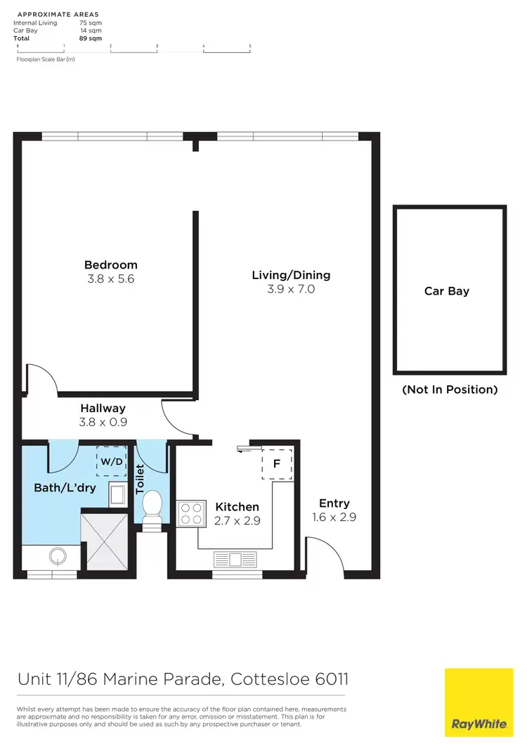 Floorplan of Homely apartment listing, 11/86 Marine Parade, Cottesloe WA 6011