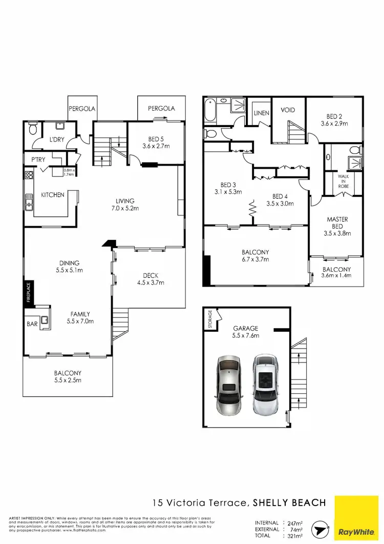Floorplan of Homely house listing, 15 Victoria Terrace, Shelly Beach QLD 4551