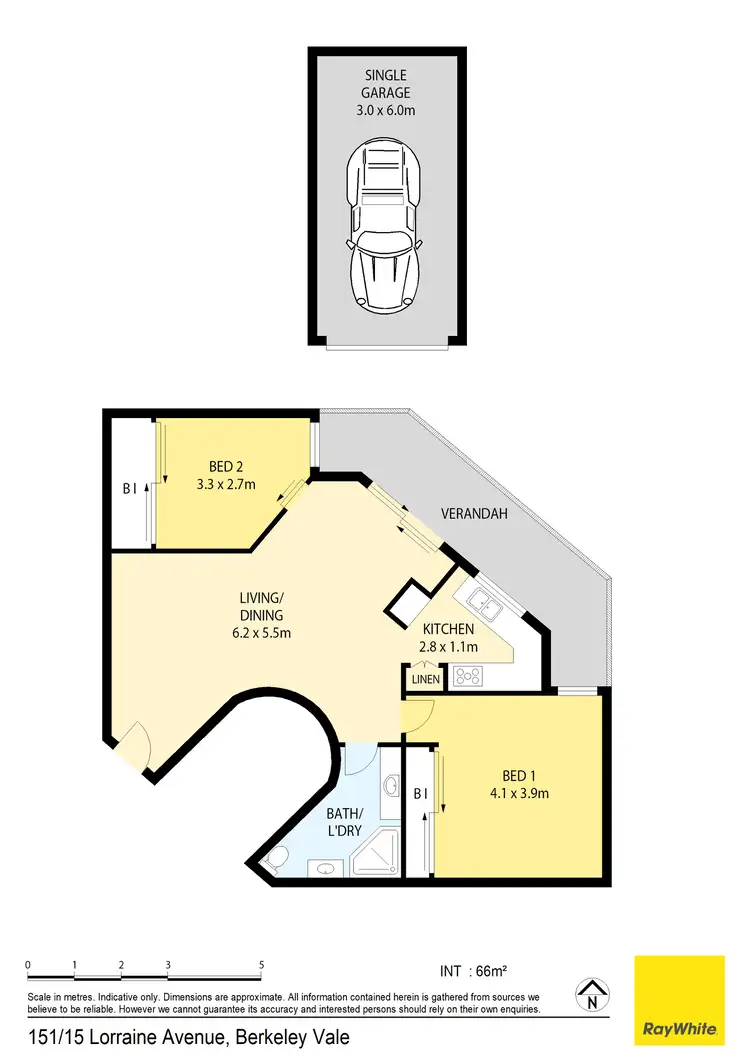 Floorplan of Homely apartment listing, 151/15 Lorraine Avenue, Berkeley Vale NSW 2261