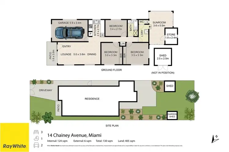 Floorplan of Homely house listing, 14 Chainey Avenue, Miami QLD 4220