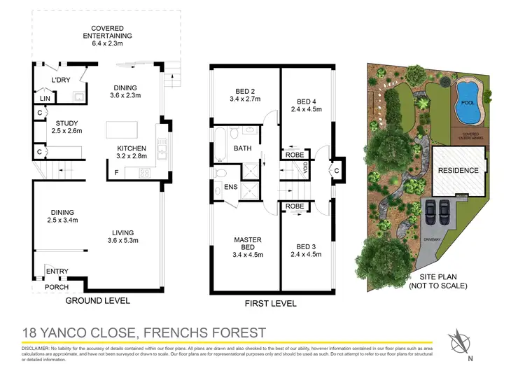 Floorplan of Homely house listing, 18 Yanco Close, Frenchs Forest NSW 2086