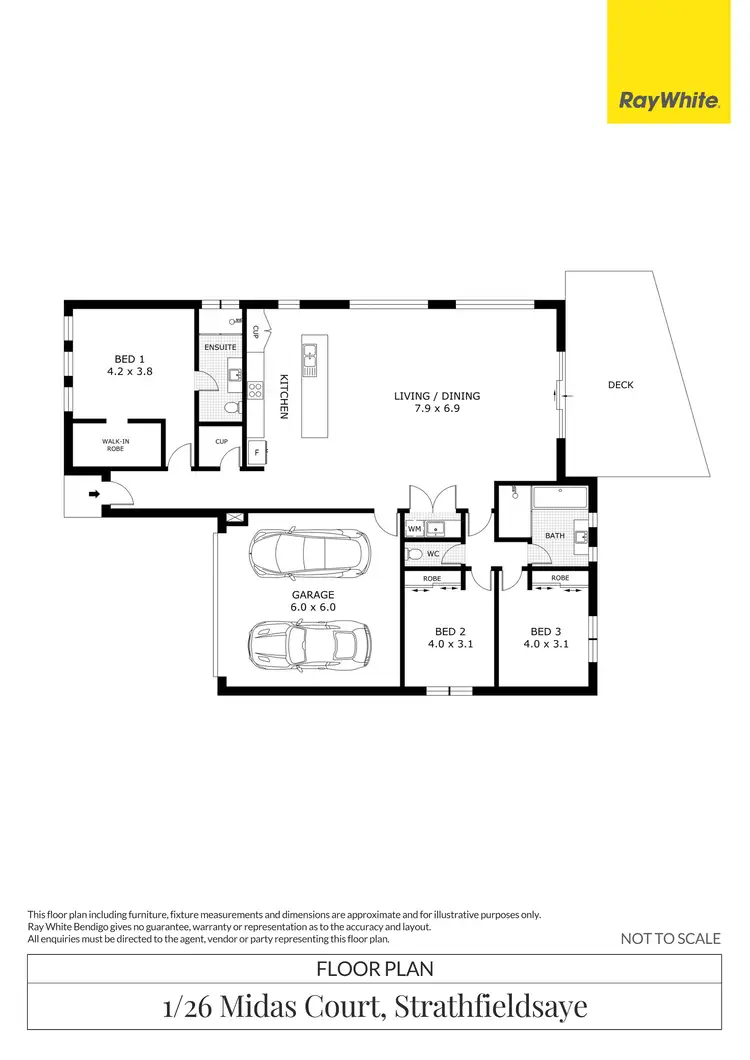 Floorplan of Homely house listing, 1/26 Midas Court, Strathfieldsaye VIC 3551
