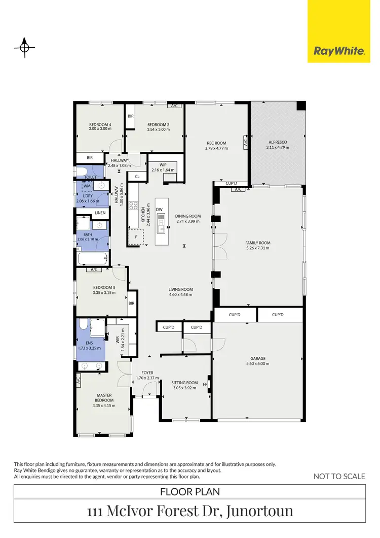 Floorplan of Homely house listing, 111 Mcivor Forest Drive, Junortoun VIC 3551