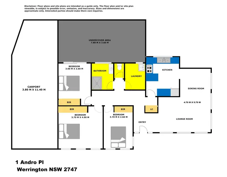 Floorplan of Homely house listing, 1 Andro Place, Werrington NSW 2747