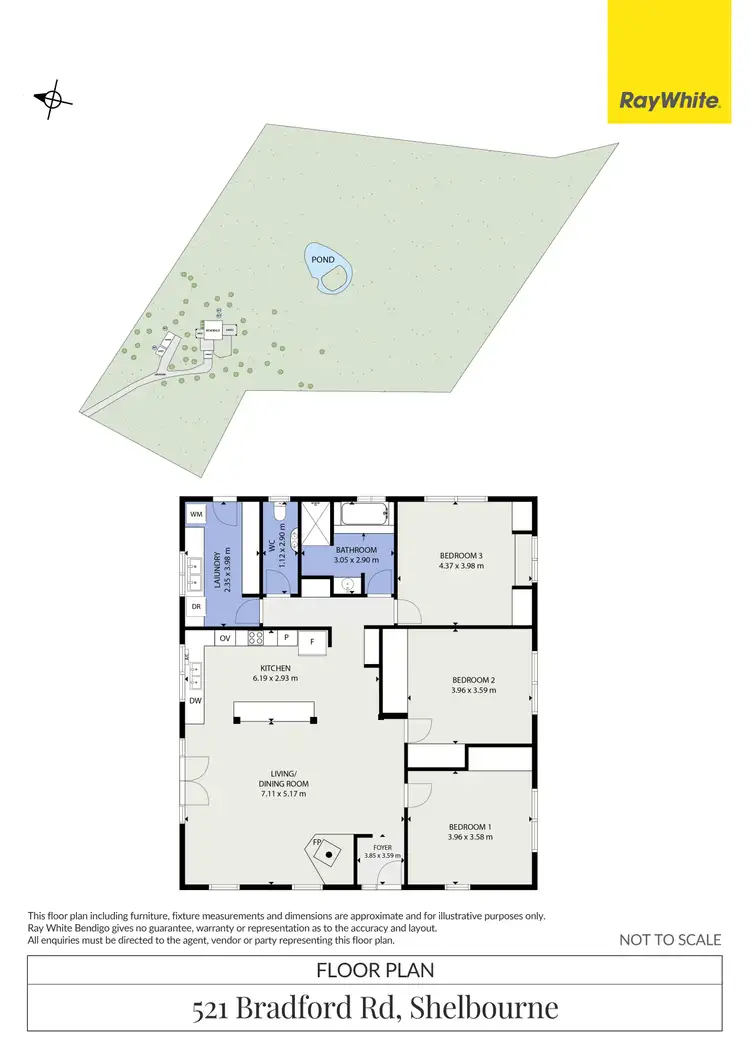 Floorplan of Homely house listing, 521 Bradford Road, Shelbourne VIC 3515