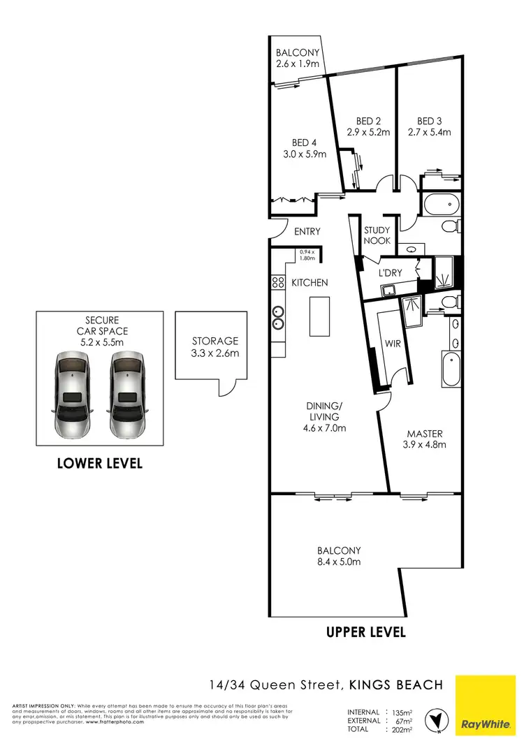 Floorplan of Homely apartment listing, Unit 14/34 Queen Street, Kings Beach QLD 4551