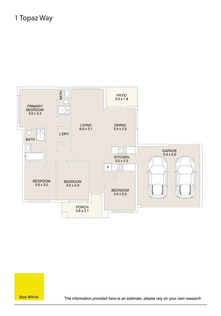 Floorplan of Homely house listing, 1 Topaz Way, Rutherford NSW 2320