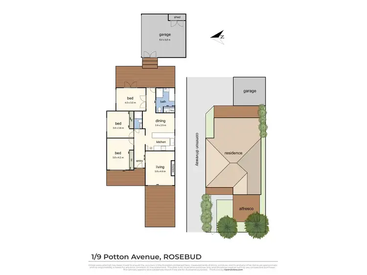 Floorplan of Homely house listing, 9 Potton Avenue, Rosebud VIC 3939