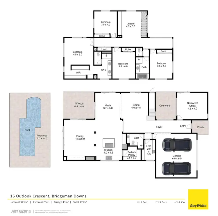 Floorplan of Homely house listing, 16 Outlook Crescent, Bridgeman Downs QLD 4035