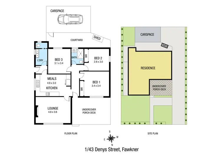 Floorplan of Homely house listing, 1/43 Denys Street, Fawkner VIC 3060